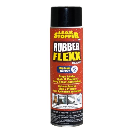 LEAKSTOPPER Leak Stopper Rubber Flexx Gloss Black Rubber Polymers Roof Patch 18 oz 0316-GA